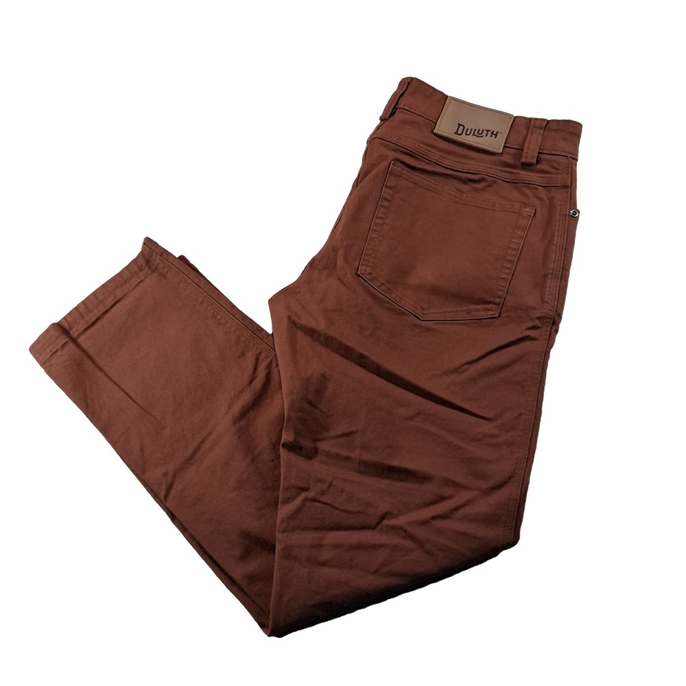 Duluth Trading Co Flex Fire Hose Pants Mens 32x30 Brown Slim Fit Workwear 84332